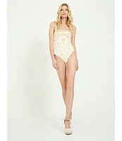 A Loves A Reversible Pretty Posey Bandeau Tie Shoulder One Piece Swimsuit
