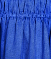 A Loves A Square Neck Sleeveless Spaghetti Strap Smocked Babydoll Mini Dress