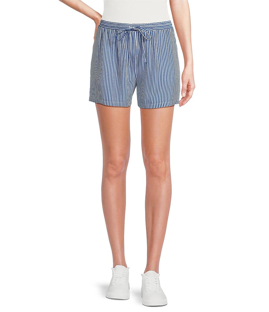 A Loves A Stripe Woven Mid Rise Coordinating Camp Shorts