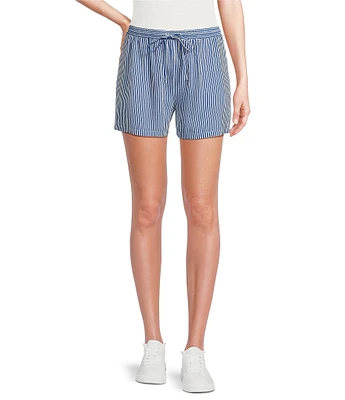 A Loves A Stripe Woven Mid Rise Coordinating Camp Shorts