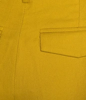 A Loves A Woven High Rise Pleated Wide Leg Pointed Cuff Coordinating Trousers