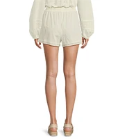 A Loves A Woven Lace High Rise Tassel Drawstring Coordinating Shorts