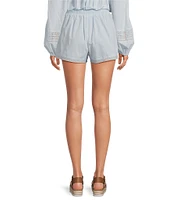 A Loves A Woven Lace High Rise Tassel Drawstring Coordinating Shorts