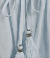 A Loves A Woven Lace High Rise Tassel Drawstring Coordinating Shorts