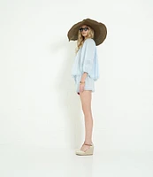 A Loves A Woven Lace High Rise Tassel Drawstring Coordinating Shorts