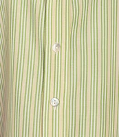A Loves A Woven Pinstripe Point Collar Button Front Long Sleeve Shirt