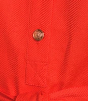 A Loves A Woven Ruched Crew Neck Short Bubble Sleeve Button Front Tie Waist Sheath Mini Dress