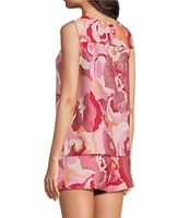 Abbey Glass Coordinating Zoe Retro Jacquard Crew Neck Sleeveless Top