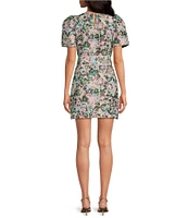 Abbey Glass Marty Mini Puff Sleeve Dress