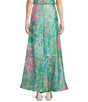 Abbey Glass Rose A-Line Coordinating Maxi Skirt