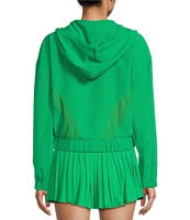 GB Active Coordinating Hooded Mesh Zip-Up Jacket