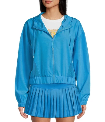 GB Active Coordinating Hooded Mesh Zip-Up Jacket