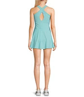 Active Seamed Bodice Pull-On Mini Tennis Dress