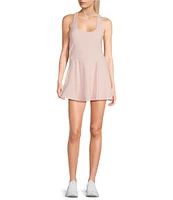 Active Seamed Bodice Pull-On Mini Tennis Dress