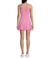 Active Seamed Bodice Pull-On Mini Tennis Dress