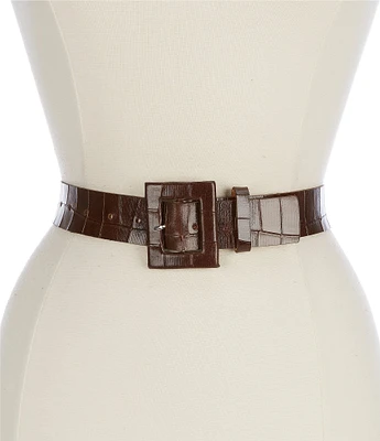 ADA 1.5#double; Kelli Croco Leather Belt