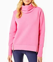 Addison Bay Everyday Mock Neck Zip Hem Pullover