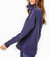 Addison Bay Everyday Mock Neck Zip Hem Pullover