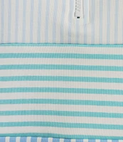 Addison Bay JV Quarter Zip Stripe Print Long Sleeve Coordinating Sweatshirt