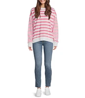 Addison Bay Latham Crew Neck Long Sleeve Striped Sweatshirt