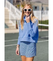Addison Bay Mock Neck Long Sleeve Everyday Pullover