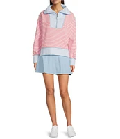 Addison Bay Polished Double Knit Alley Quarter Zip Long Sleeve Sweatshirt