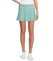 Addison Bay Racquet Stripe Print Active Skort