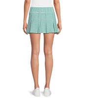 Addison Bay Racquet Stripe Print Active Skort