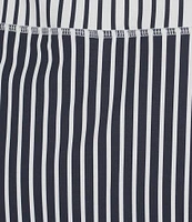 Addison Bay Stripe Print Flounce Pull-On A-Line Skirt
