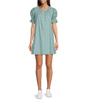 Addison Bay Stripe Scoop Neck Short Sleeve Sailor Dress