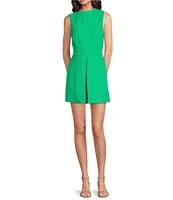 Adrianna by Adrianna Papell Stretch Mock Neck Sleeveless Slit Detail Romper