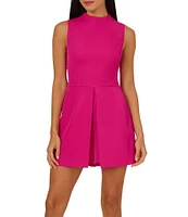 Adrianna by Adrianna Papell Stretch Mock Neck Sleeveless Slit Detail Romper