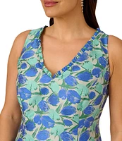Adrianna Papell Plus Size Floral Jacquard Dress