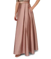 Adrianna Papell Sequin Illusion Round Neck Short Sleeve Gown