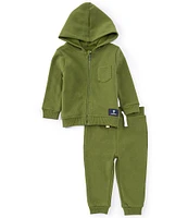 Adventurewear 360 Baby Boys 12-24 Months Long Sleeve Schiffli Long Sleeve Hooded Jogger Set