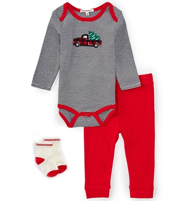 Adventurewear 360 Baby Boys 3-12 Months Christmas Truck Long Sleeve Top & Pants Set