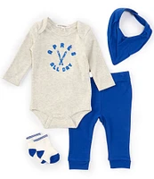 Adventurewear 360 Baby Boys 3-12 Months Long Sleeve Apres Applique Bodysuit & Pants Set