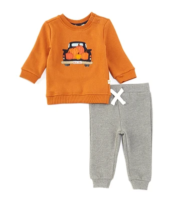 Adventurewear 360 Baby Boys 3-24 Months Knit Fall Pumpkin Truck 2-Piece Set