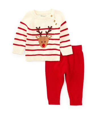 Adventurewear 360 Baby Boys 3-24 Months Reindeer Long Sleeve Top & Pants Set