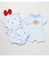 Adventurewear 360 Baby Boys Newborn-24 Months Short Sleeve Round Neck Baseball Romper