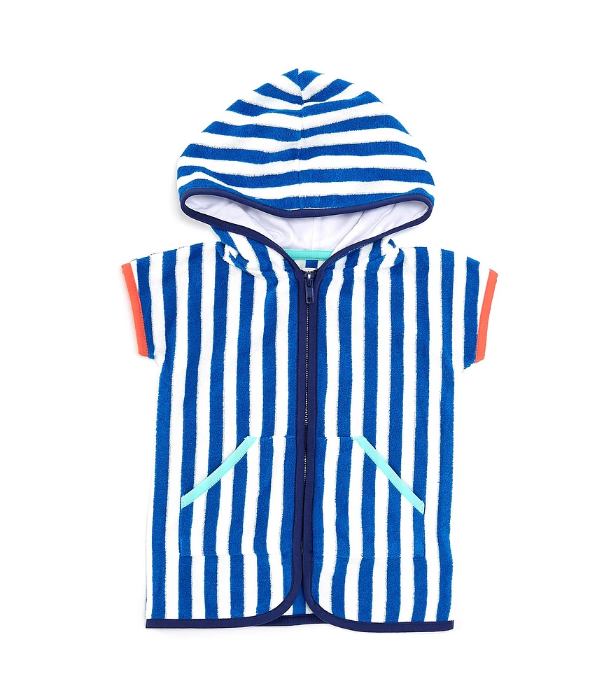 Adventurewear 360 Baby Boys 3-24 Months Short Sleeve Zip Front Hooded Swim Coverup