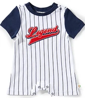 Adventurewear 360 Baby Boys Newborn- 24 Months Stripe Short Sleeve Legend Applique Shortall