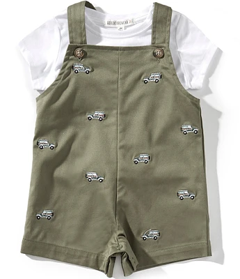 Adventurewear 360 Baby Boys Twill Embroidered Trucks Jon Jon Shortall