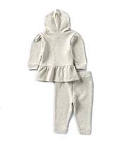 Adventurewear 360 Baby Girls 12-24 Months Long Sleeve Schiffli Hooded Jogger Set