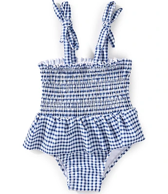 Adventurewear 360 Baby Girls 3-24 Months Red Gingham One-Piece Swimsuit