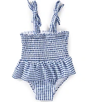 Adventurewear 360 Baby Girls 3-24 Months Red Gingham One-Piece Swimsuit