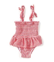 Adventurewear 360 Baby Girls 3-24 Months Red Gingham One-Piece Swimsuit