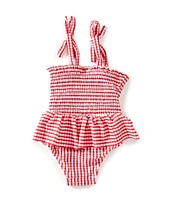 Adventurewear 360 Baby Girls 3-24 Months Red Gingham One-Piece Swimsuit