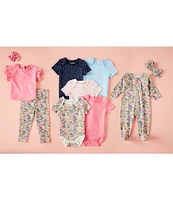 Adventurewear 360 Baby Girls Short Sleeve Top & Floral Dog Leggings Set