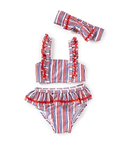 Adventurewear 360 Baby Girls 3-24 Months Stripe Seersucker 2-Piece Swimsuit